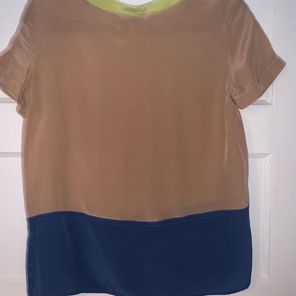 100% Madewell Silk Colorblock Blouse - Picture 3 of 3